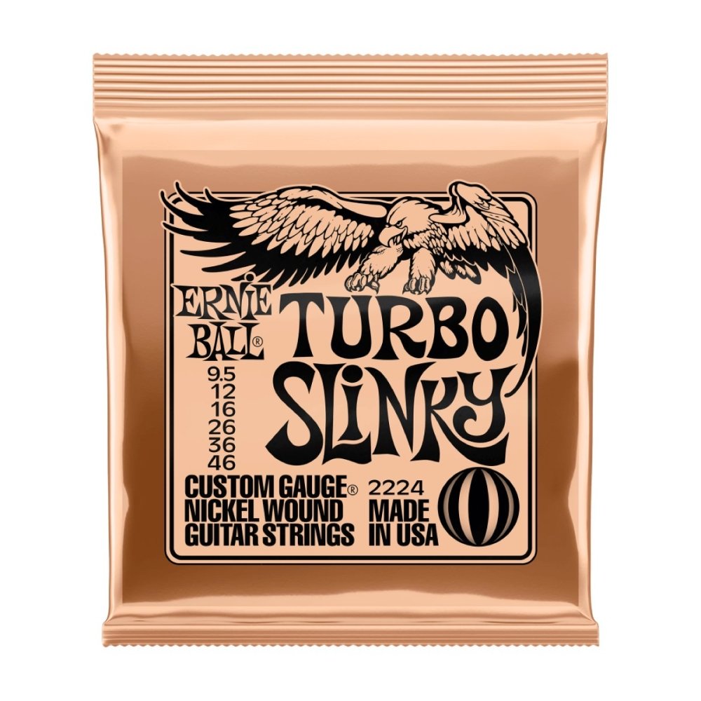 Ernie Ball Turbo Slinky Nickel Wound Electric Guitar Strings 9.5 - 46 Gauge