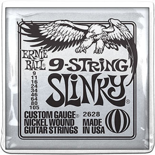 Ernie Ball Slinky 9-String Nickel Wound Electric Guitar Strings - 9-105 Gauge